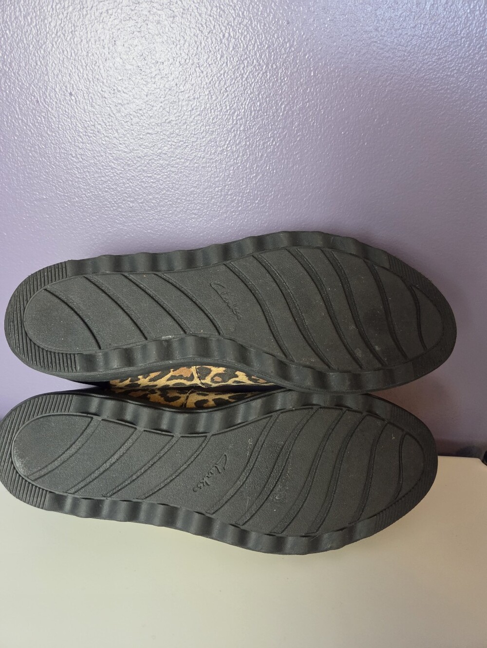 Clarks Leopard Print Slip-On Loafers - Picture 4 of 4